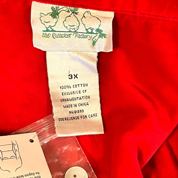 The Quacker Factory Red Velvet Style  Rhinestone Accent Jacket Size 3X NWT - Picture 4 of 5